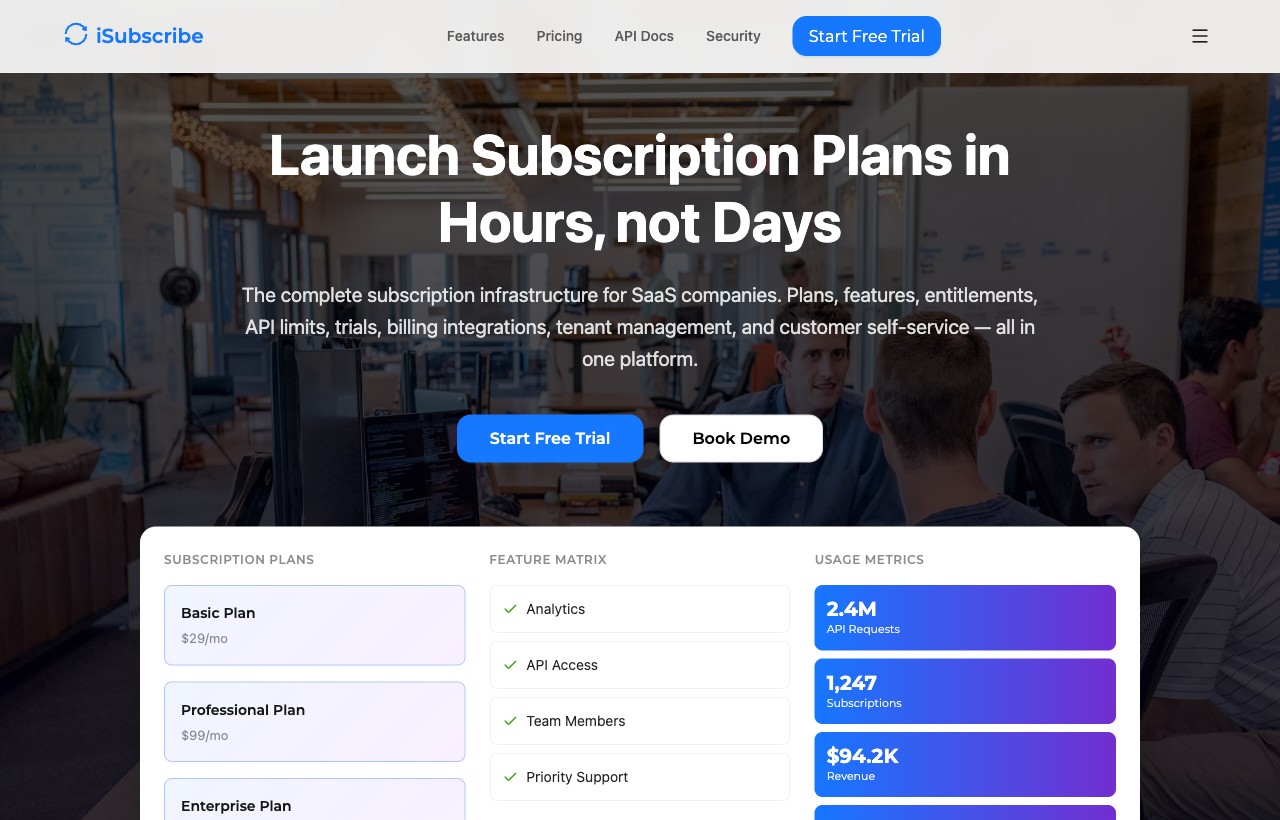 iSubscribe — Launch Subscription Plans in Hours, not Days