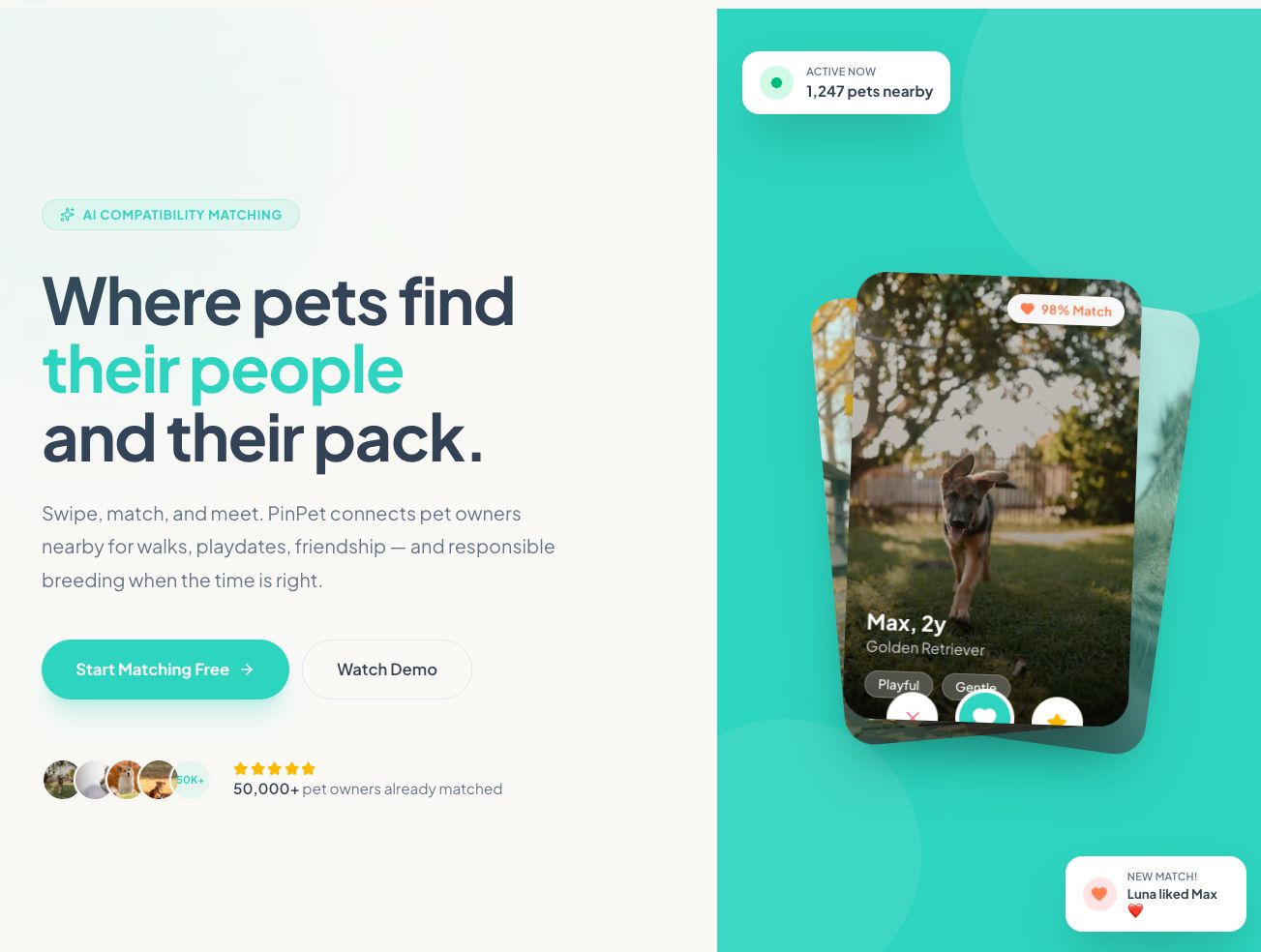 link4.pet — Where Pets Find Their Pack